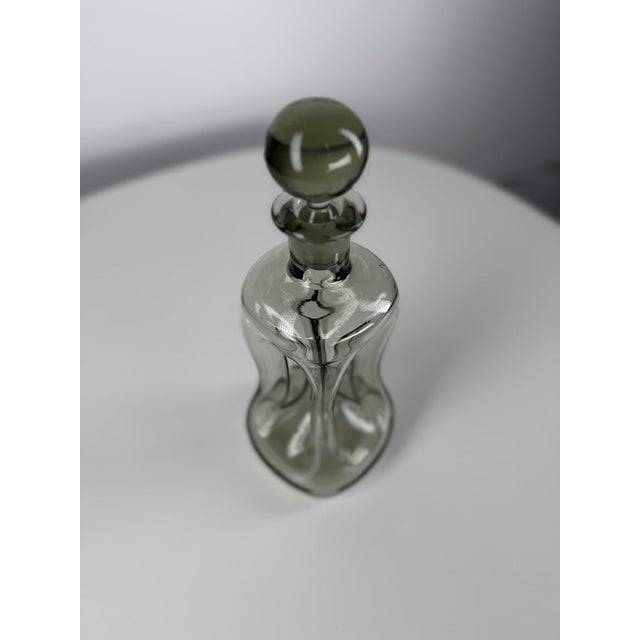 1970s Danish Kluk Kluk Decanter in Smoked Glass from Holmegaard, 1970s For Sale - Image 5 of 6