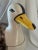 A splendid majolica soup tureen in the shape of a duck. He is painted in browns and white with a touch of yellow. The...
