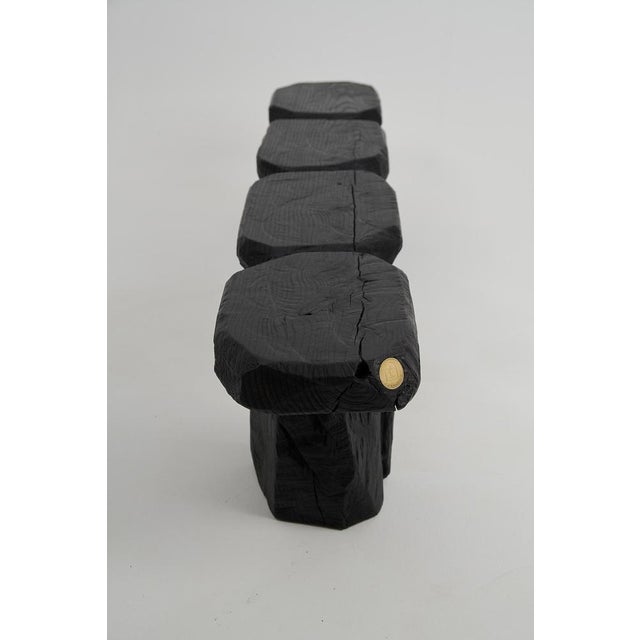 Wood Brutalist Bench by Logniture For Sale - Image 7 of 15