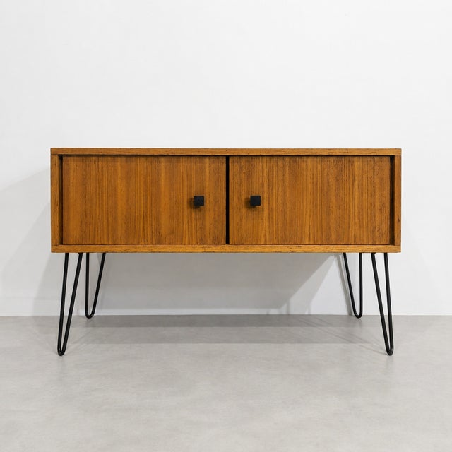 Mid-Century Modern Vintage Teak Lowboard from MDK, Belgium, 1960s For Sale - Image 3 of 10