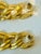 Monet Vintage Monet Gold-Tone Chain Link Drop Earrings | Signed 1980s Statement Dangle Costume Jewelry, A Pair For Sale - Image 4 of 4