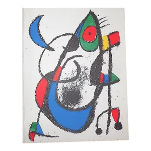 Vintage Ltd. Ed. Mid 20th C. Original Design Abstract Joan Miro Lithograph