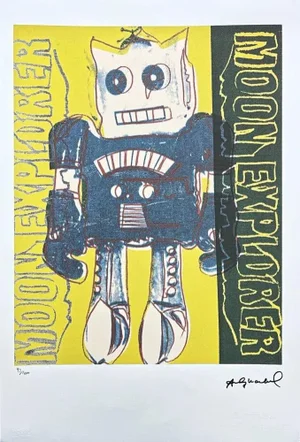 After Andy Warhol, Moon Explorer Robot , 1980s, Lithograph