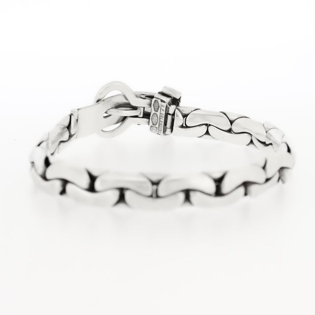 Mid-Century Sterling Silver Figural Buckle Bracelet by Orlandini for Uno a Erre For Sale - Image 11 of 14