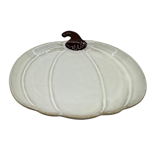 Vintage Crofton White Harvest Pumpkin Plates - A Set 4 For Sale - Image 10 of 12