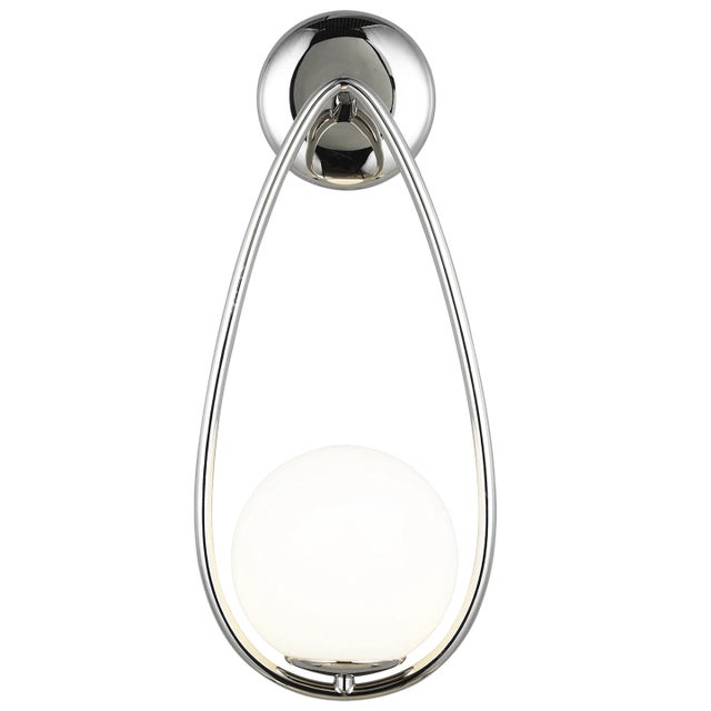 Contemporary AERIN By Visual Comfort Studio Galassia 1-Light Sconce in Polished Nickel For Sale - Image 3 of 3