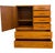 Wood Vintage Mid Century Modern Gentleman's Chest Highboy Dresser With Cabinet and Sculpted Pulls. For Sale - Image 7 of 12