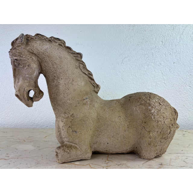 Mid-Century Vintage Plaster Horse Sculpture For Sale In Philadelphia - Image 6 of 10