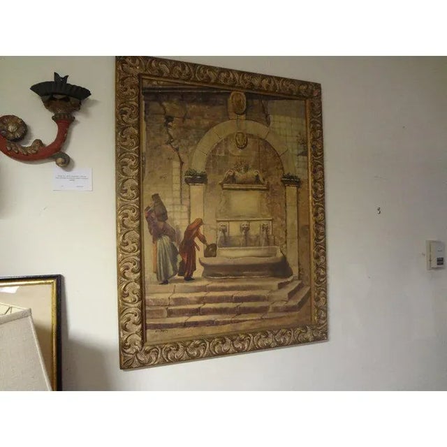 Moroccan 1920s Louis Saphier Signed Orientalist Scene Oil on Canvas For Sale - Image 3 of 11