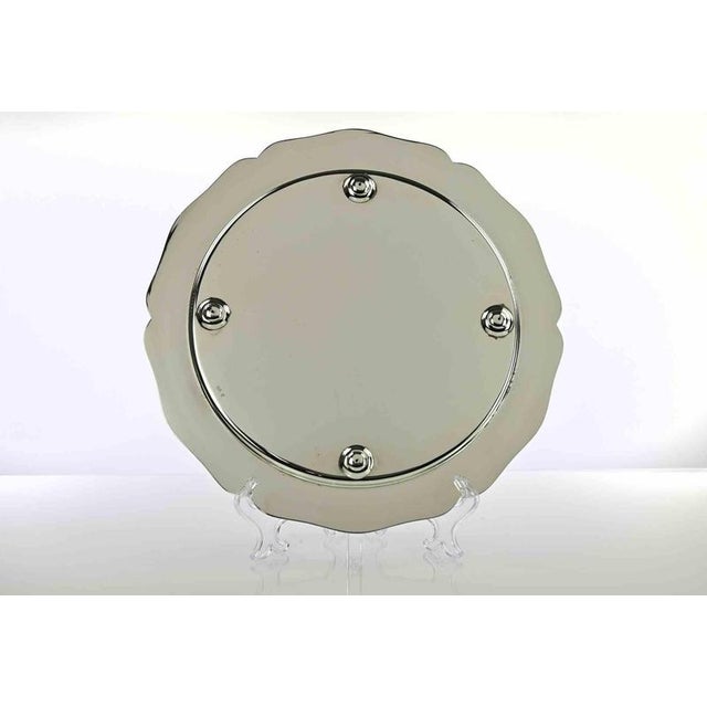 Vintage Silver Plated Serving Plate realized in Italy in 1970s. Excellent condition.