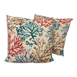 Pair of Custom Coral Reef Pillows