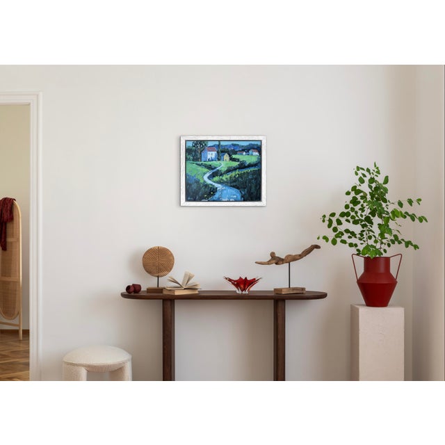 Green Contemporary Impressionist Oil Painting Landscape For Sale - Image 8 of 18