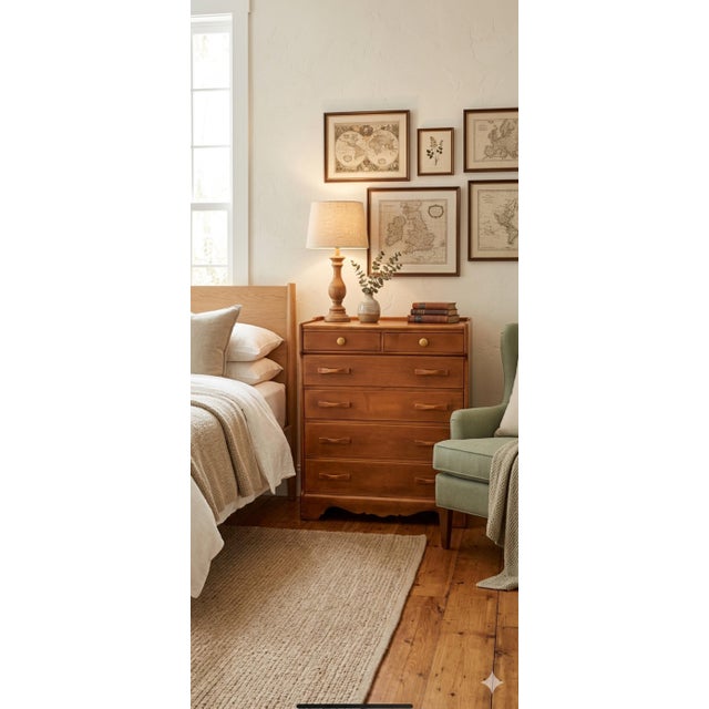 1940s Cushman Colonial Maple Standard Dresser For Sale - Image 5 of 5