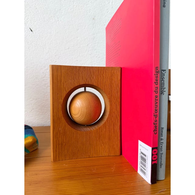 Constructivist Wooden Bookends, 1970s, Set of 2 For Sale - Image 12 of 18