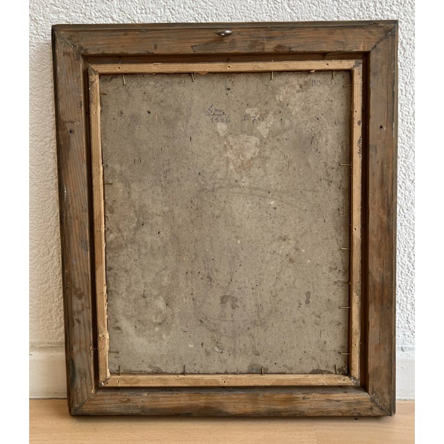 Albert Chavaz, Officer in Costume, Oil on Cardboard, Framed For Sale - Image 10 of 11