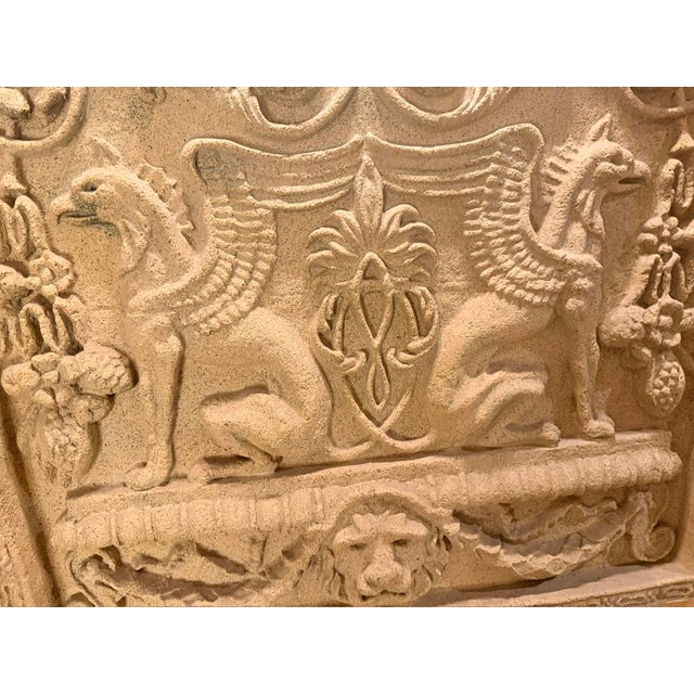 Traditional Now Reduced – Grand Egyptian Revival Architectural Wall Relief For Sale - Image 3 of 5