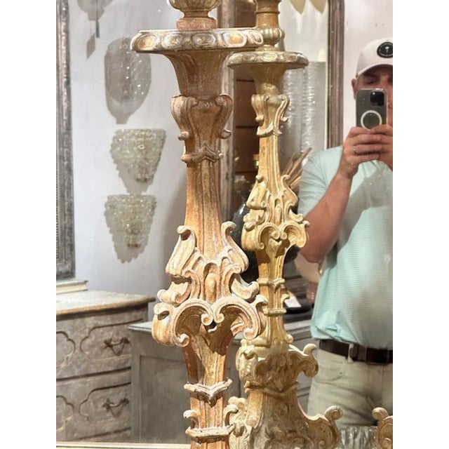 19th Century Pair of Alter Sticks For Sale - Image 5 of 8