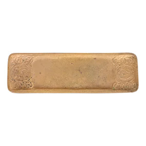 Tiffany Studios New York Zodiac Bronze Doré Pen Tray
