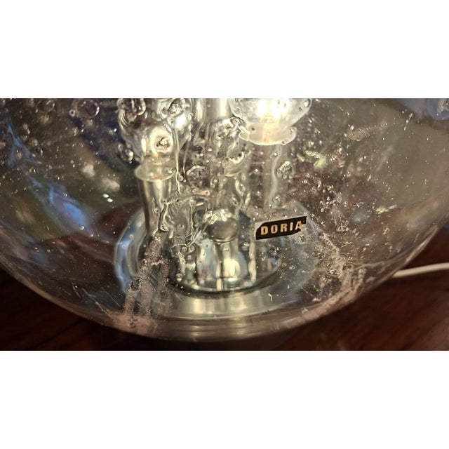 Hand Blown Bubble Glass Table Lamp from Doria Leuchten, 1970s For Sale - Image 4 of 6