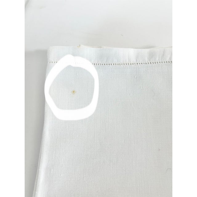 Vintage White Cotton Hemstitched Luncheon Napkins, Set of 12 For Sale - Image 11 of 12