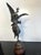 Metal Early 20th Century Bronze Statue "Stelle" Winged Woman Angel Standing on Stared Globe Signed Par Rousseau For Sale - Image 7 of 12