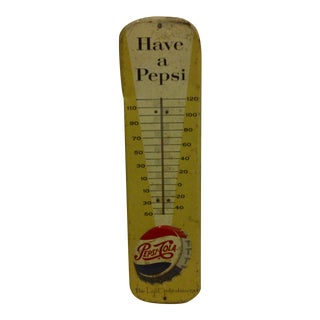 Vintage Advertising Thermometer "Have a Pepsi" For Sale