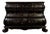 Vintage-Style Chinoiserie Black Bombe Chest | Hand-Painted Accent Dresser For Sale