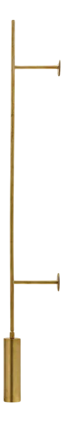 TF411 Wall Lamp in Satin Brass with Orientable Tubular Diffuser by Daluce