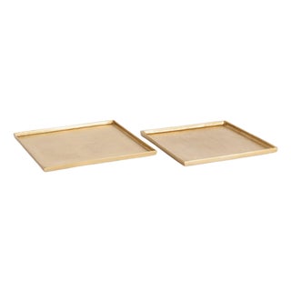 Brett Square Decorative Trays, Set Of 2 For Sale