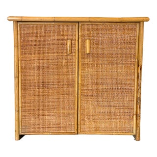 Vintage Wicker Sideboard, 1970s For Sale