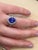 6 Carat Oval Tanzanite and 1 Carat Diamond Ring 14 Karat White Gold, Estate For Sale - Image 14 of 18