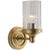 Alexa Hampton for Visual Comfort Signature Ava Single Sconce in Hand-Rubbed Antique Brass with Crystal For Sale