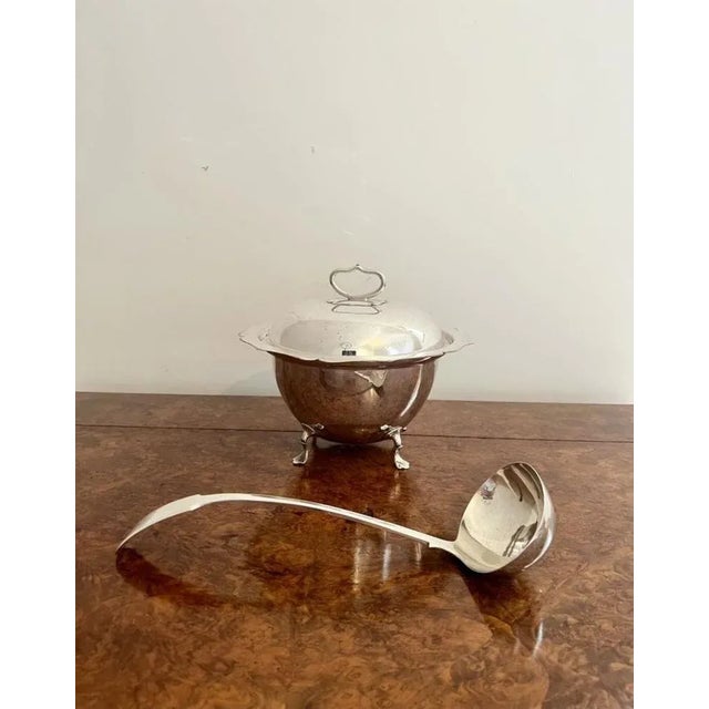 1900 - 1909 Edwardian Silver Plated Tureen by Mapping and Webb, 1900s For Sale - Image 5 of 10