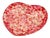 Heart Plate With Red Floral Motif For Sale