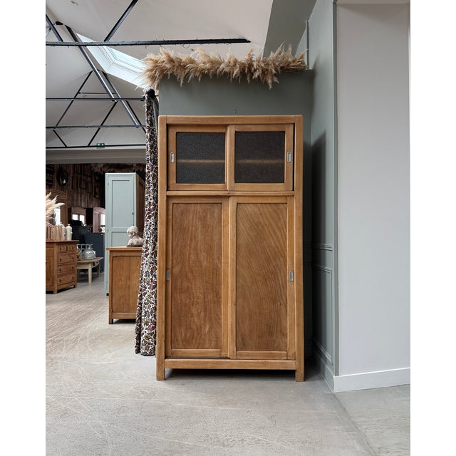Vintage Wardrobe with Sliding Doors, 1950s For Sale - Image 15 of 15