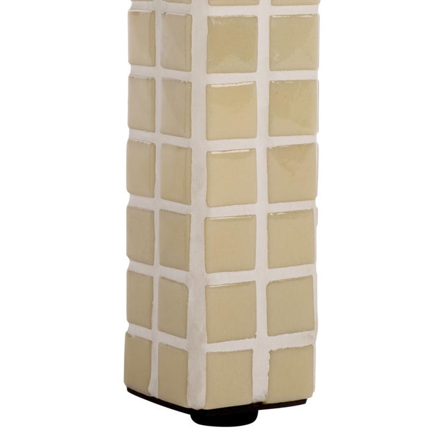 Spritely Home Hotaru Tile Accent Table in Cream For Sale - Image 4 of 6