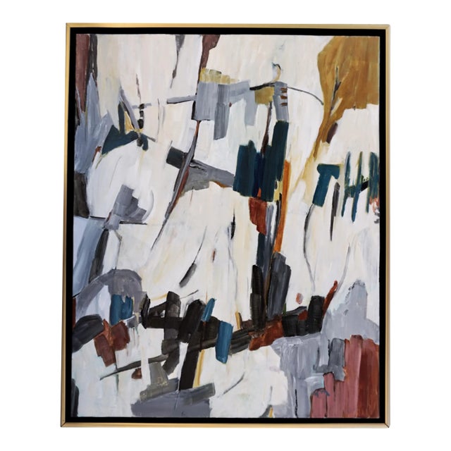 "Gadget" Abstract Painting by Laurie MacMillan, Framed For Sale