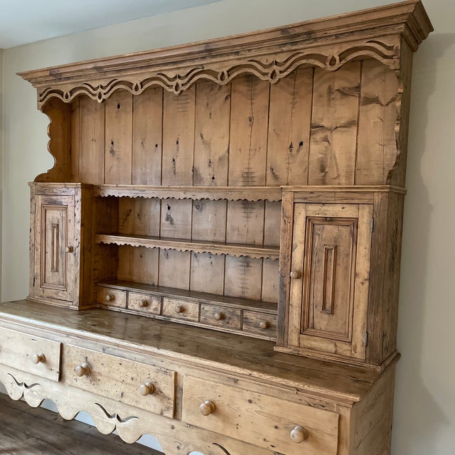Irish Scrubbed Pine Open Hutch Chairish
