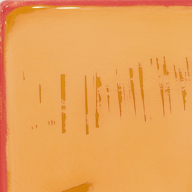 The Window 369 - Modern Shiny Resin Minimalist Red and Yellow Dual Tone Artwork by Ricky Hunt For Sale - Image 4 of 9