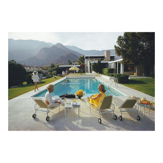 1970s "Poolside Gossip" 40x60 C-Print by Slim Aarons W/ Coa For Sale