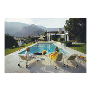 1970s "Poolside Gossip" 40x60 C-Print by Slim Aarons W/ Coa
