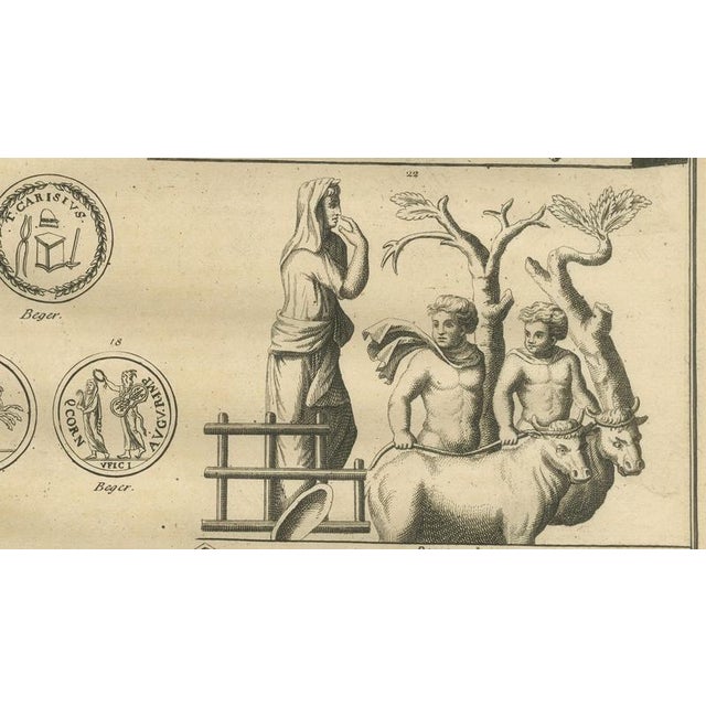 After Bernard de Montfaucon, Roman Goddesses, Allegorical Statues and Coins, 1721, Engraving For Sale - Image 4 of 16