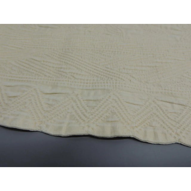 Campaign Beige Tone-On-Tone Matelasse Fabric Panels - Set of 2 For Sale - Image 3 of 7