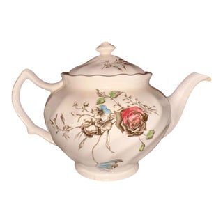 1960s Vintage ‘Day in June’ Floral Teapot by Johnson Bros. For Sale