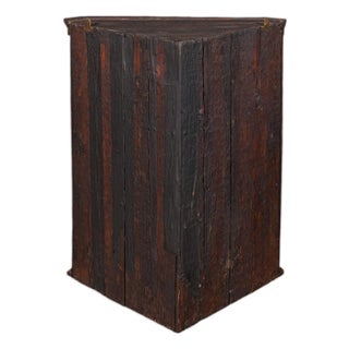 Small Antique Corner Cabinet, English, Golden Oak, Hanging Cupboard, Georgian For Sale