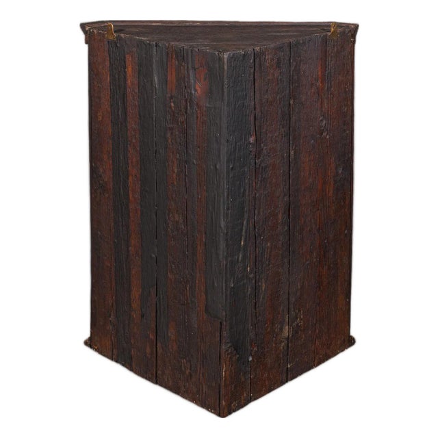 Small Antique Corner Cabinet, English, Golden Oak, Hanging Cupboard, Georgian For Sale