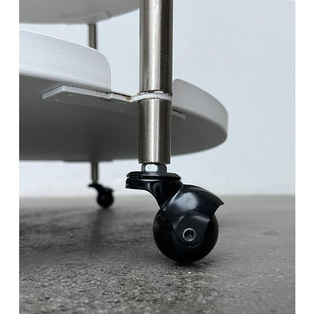 Minimalist Thrill Coffee or Side Table in Metal with Wheels from Leitmotiv For Sale - Image 12 of 18