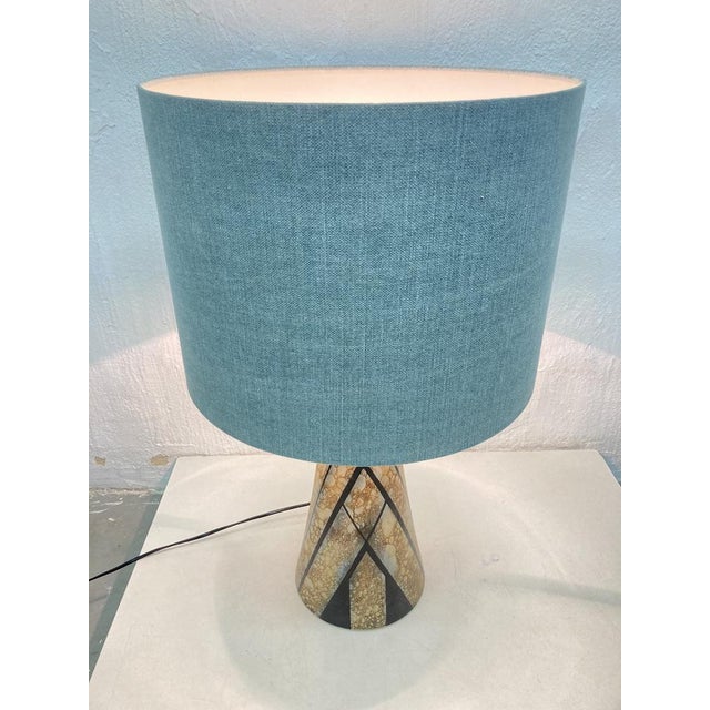 Large Table Lamp with Conical Ceramic Base, 1970s For Sale - Image 6 of 9