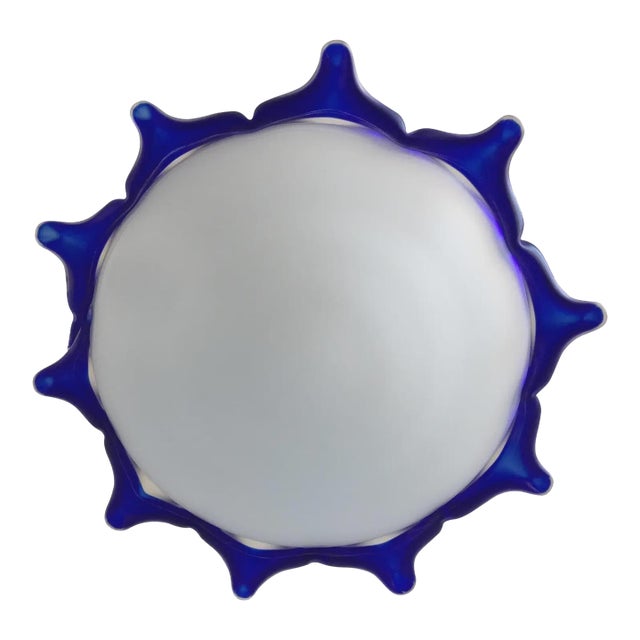 Mid Century Italian Sun Flush Light For Sale