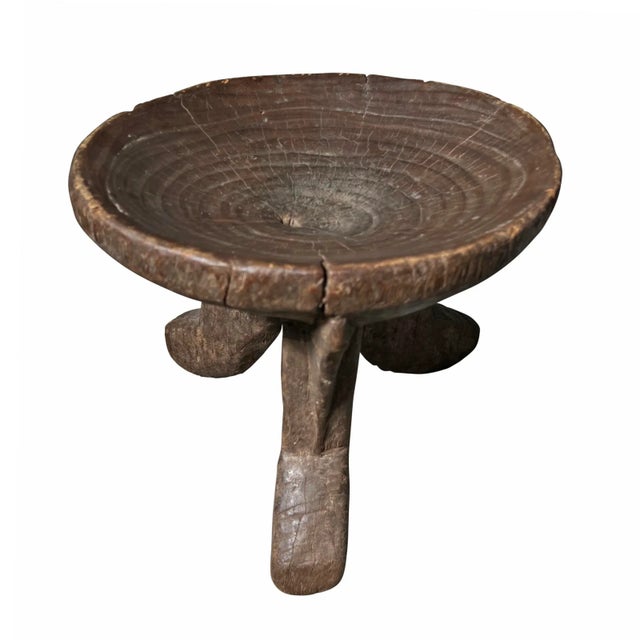 Early 20th Century Ethiopian Three-Legged Stool For Sale - Image 4 of 11